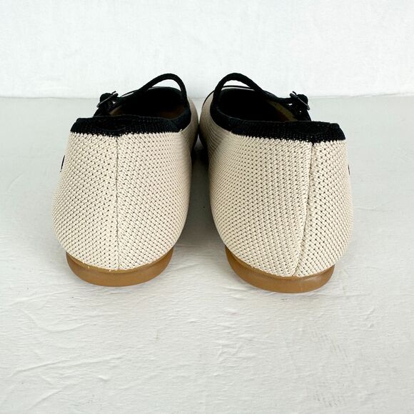 Vivaia Tamia Mary Jane Flats Size 39 US 8 NEW Almond Toe AdaptAll Almond Black - Picture 5 of 9